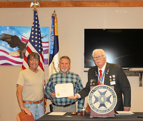 Robert Maddox IV was inducted into the SAR by President Compton and Taylor Thompson, Maddox's first-line sponsor.