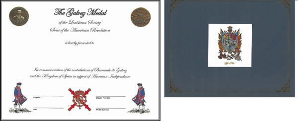 Galvez Certificate and Folder